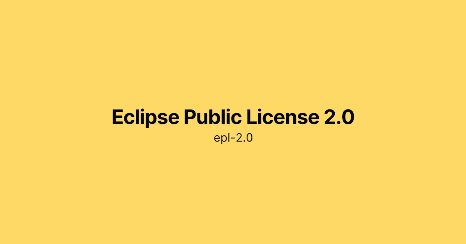 Eclipse Public License 2.0