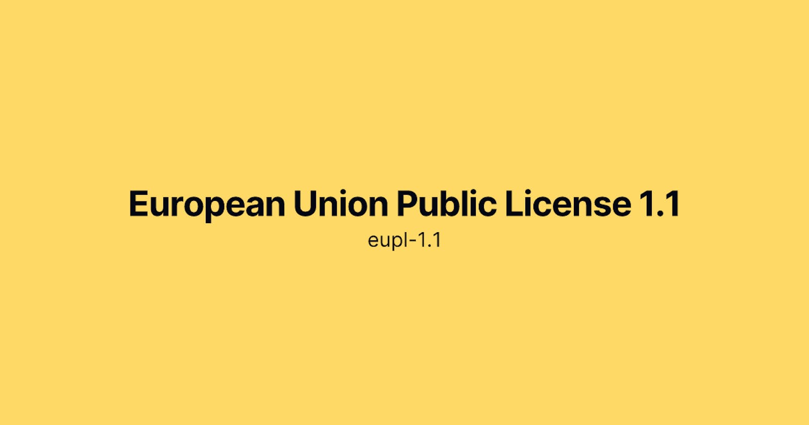 European Union Public License 1.1