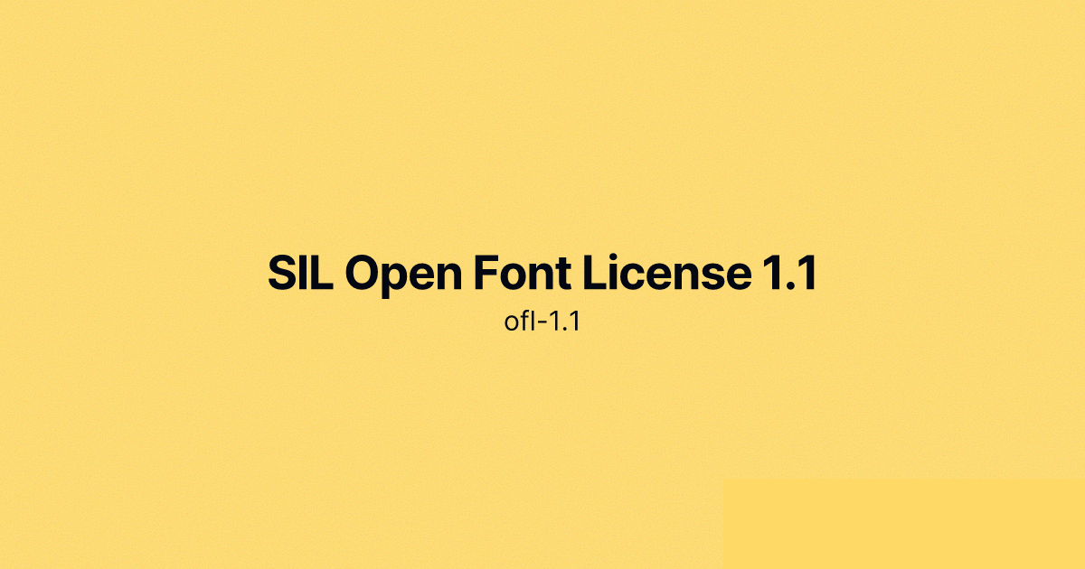 SIL Open Font License 1.1