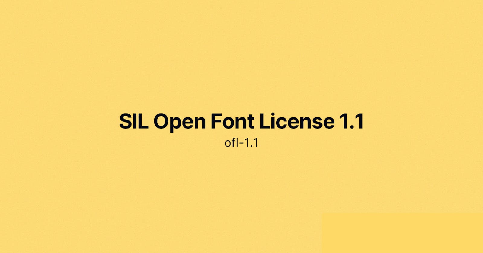 SIL Open Font License 1.1