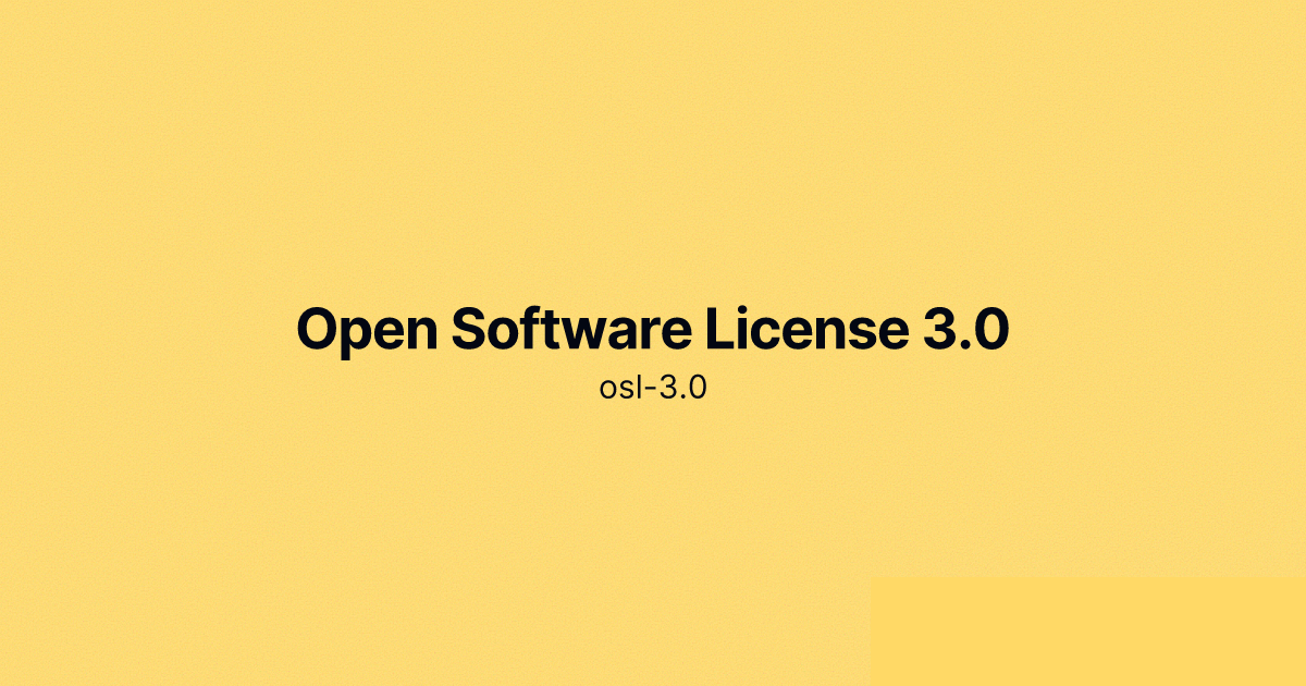 Open Software License 3.0