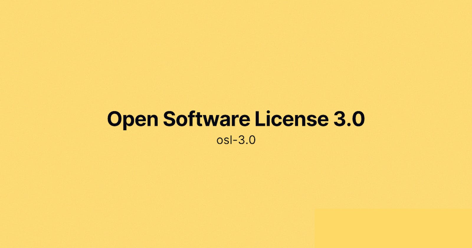 Open Software License 3.0