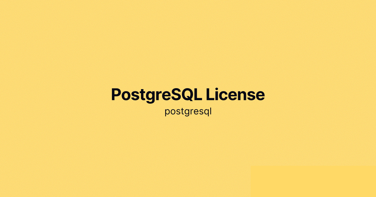 PostgreSQL License