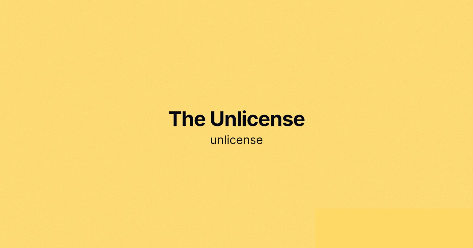 The Unlicense