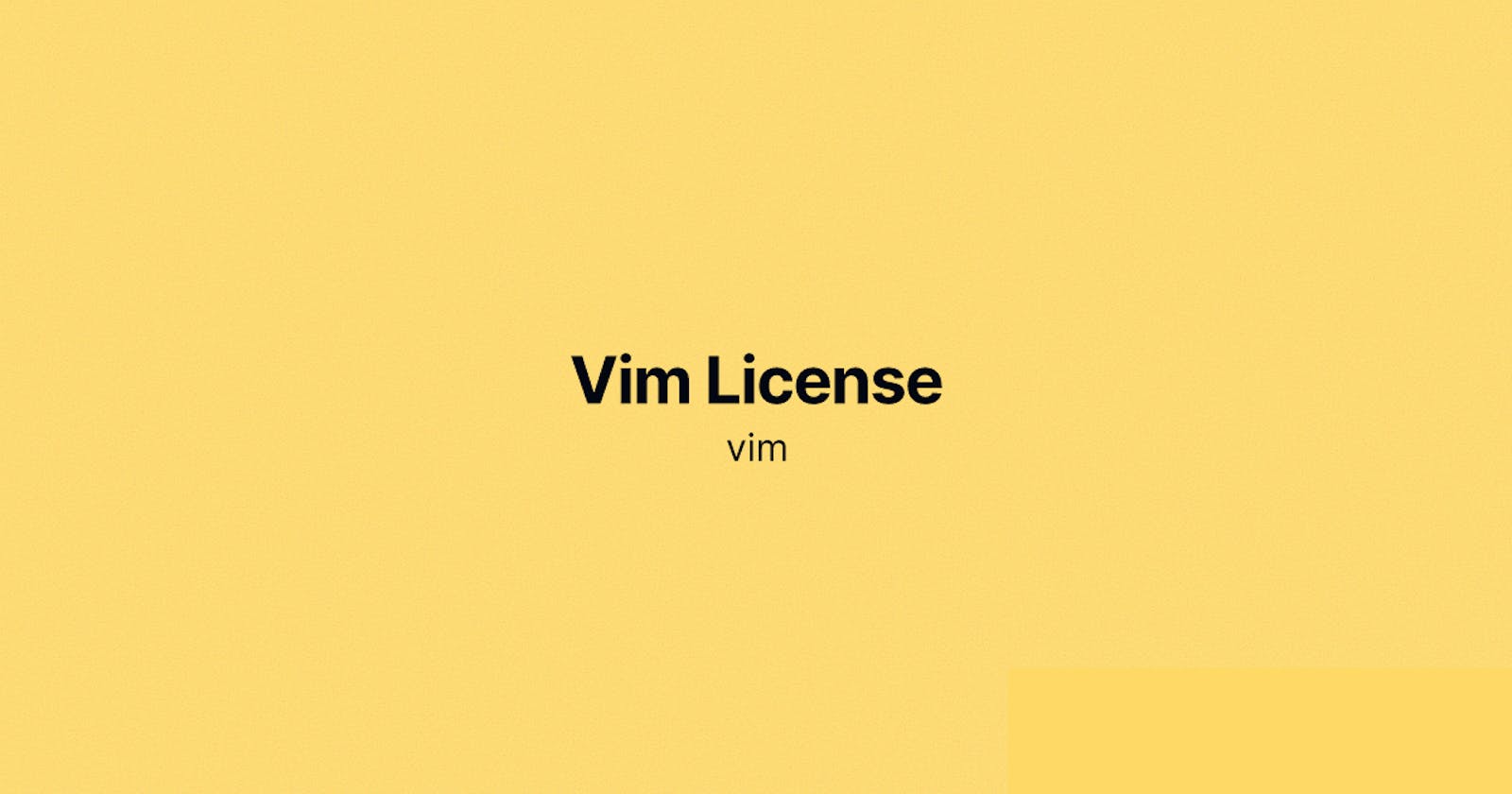 Vim License