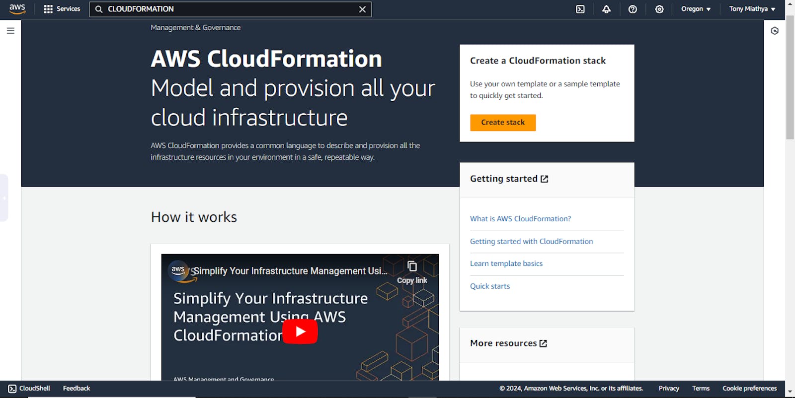 Uploading a Template on AWS CloudFormation