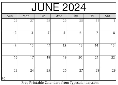 June 2024 Calendars