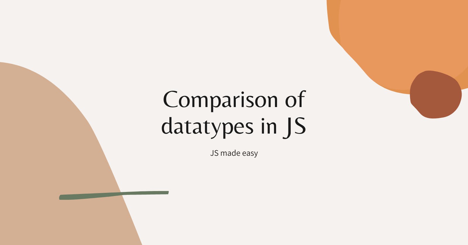 Comparison of datatypes in JS