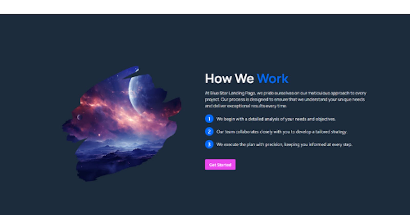Blue Star — Free Tailwind Landing Page Template