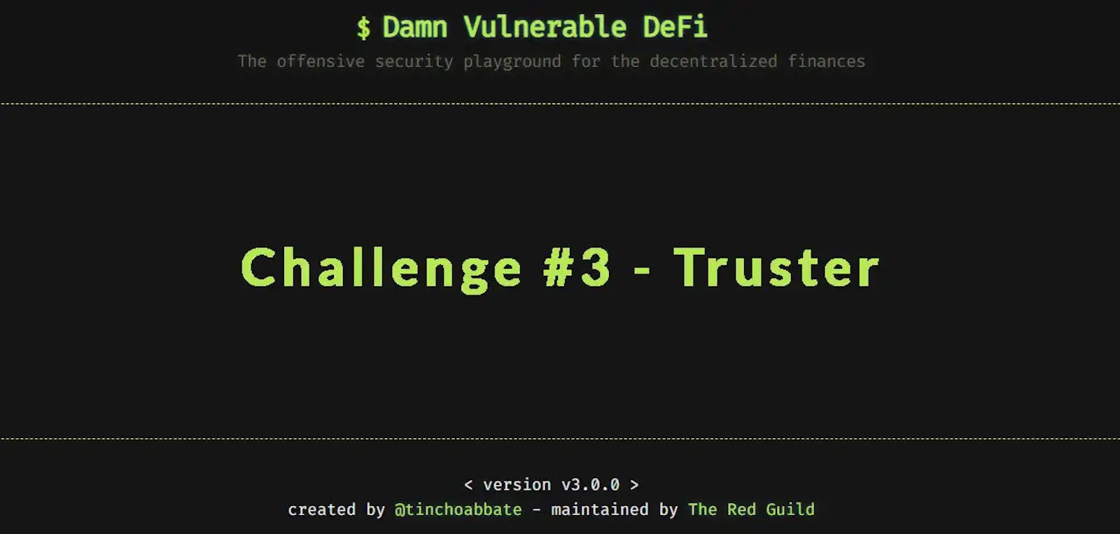 Damn Vulnerable DeFi | 3 - Truster
