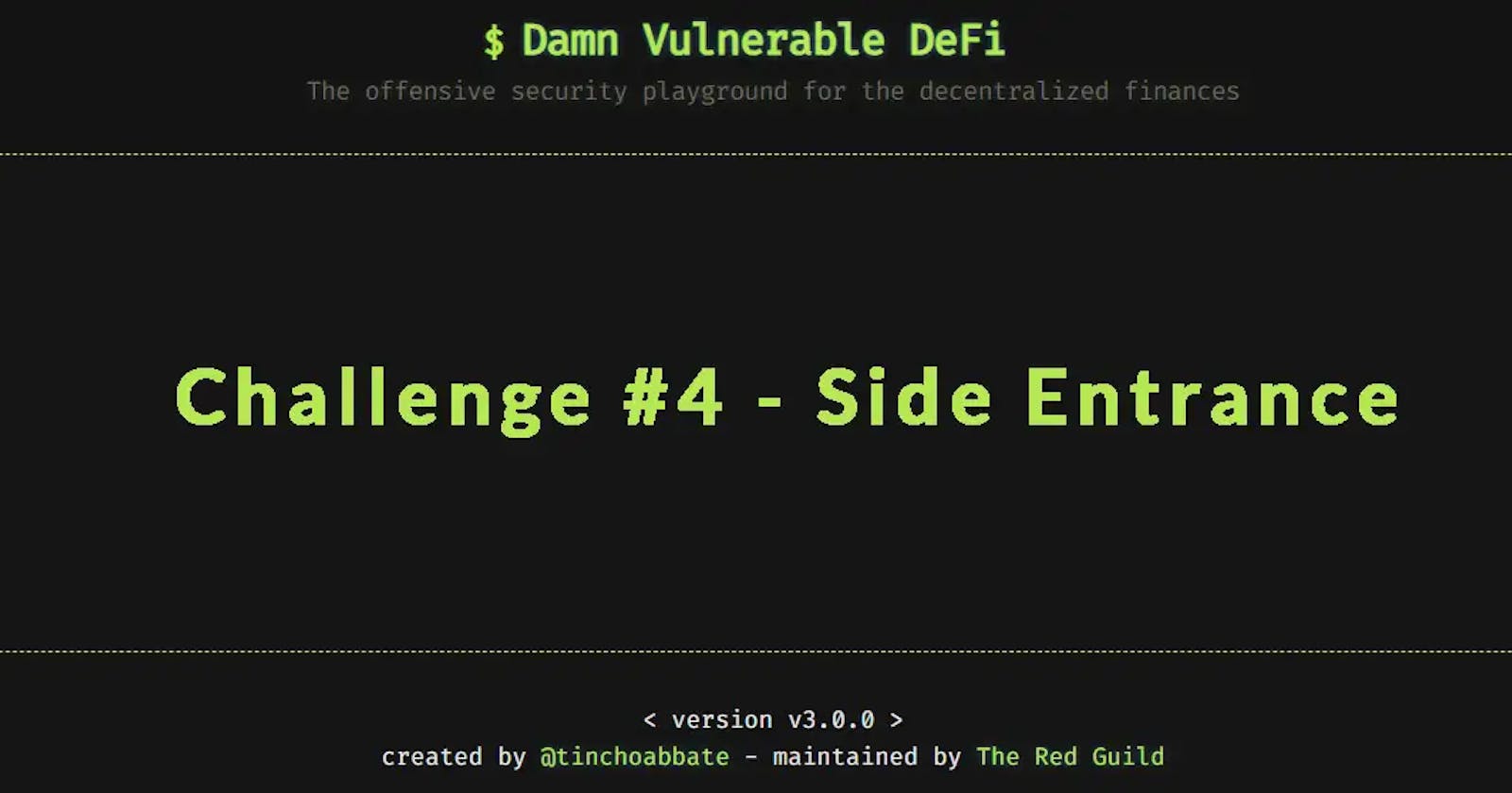 Damn Vulnerable DeFi | 4 - Side Entrance