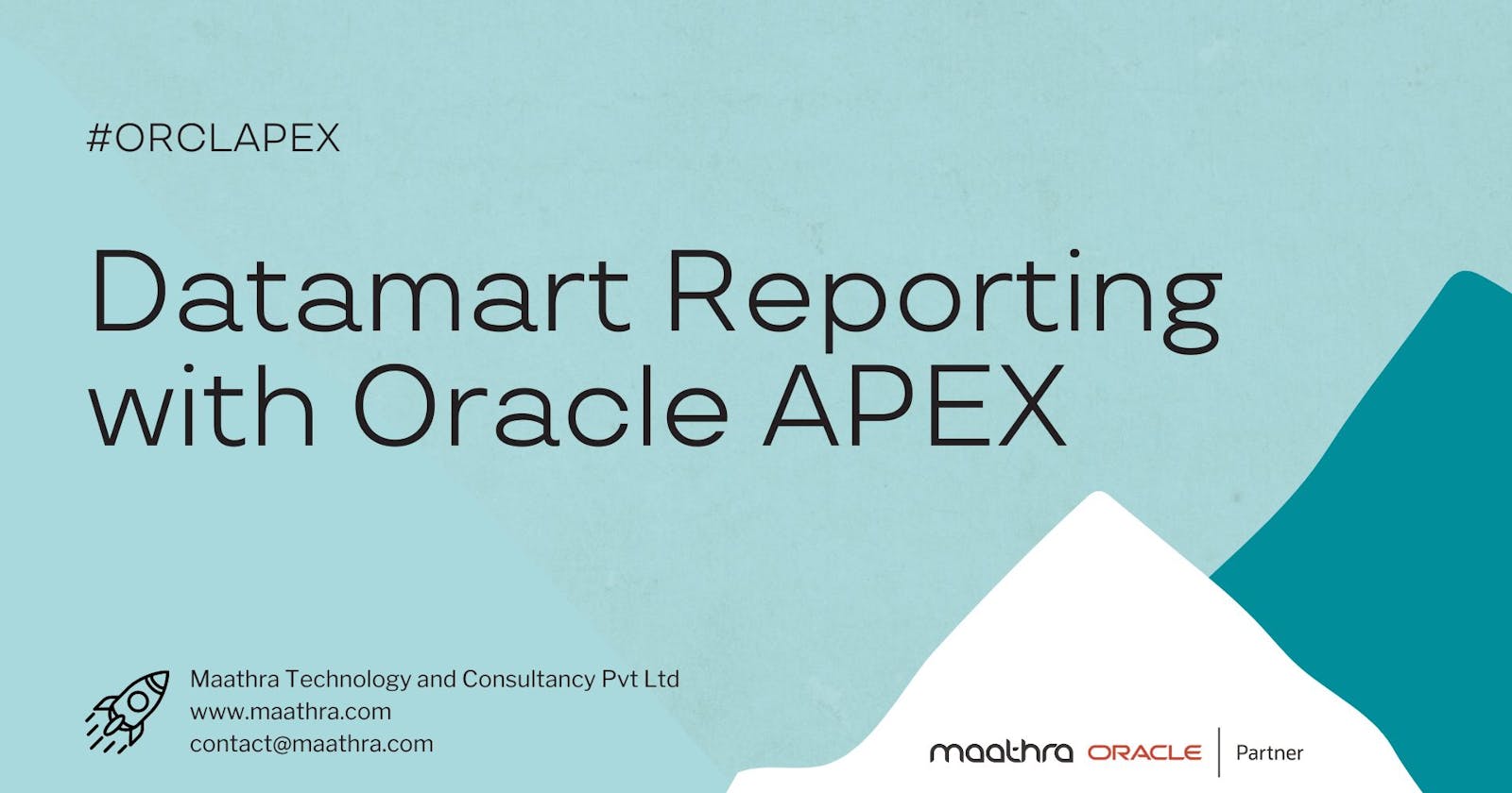 Oracle APEX Use Cases: Datamart Reporting