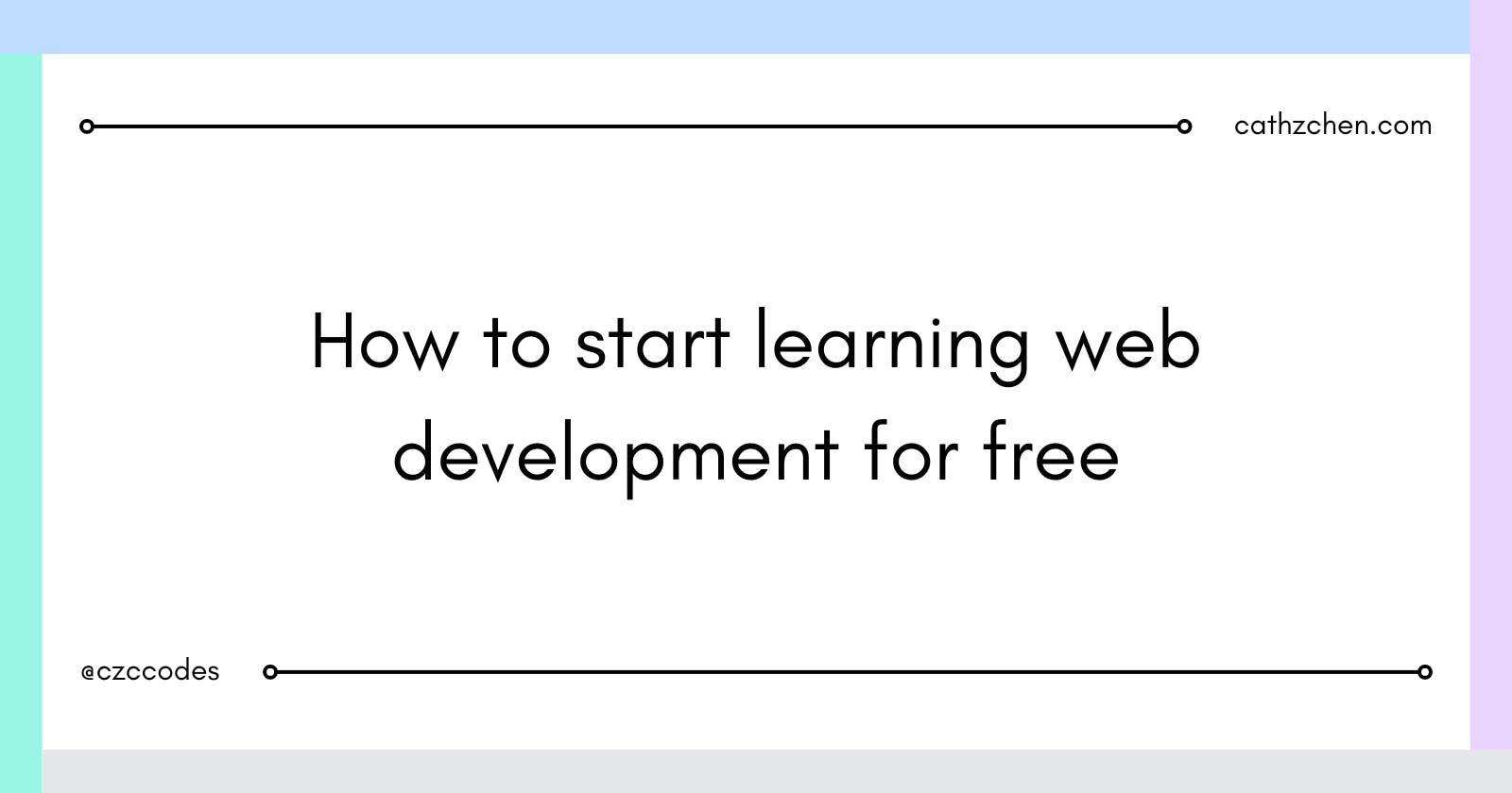 How to start learning web development for free