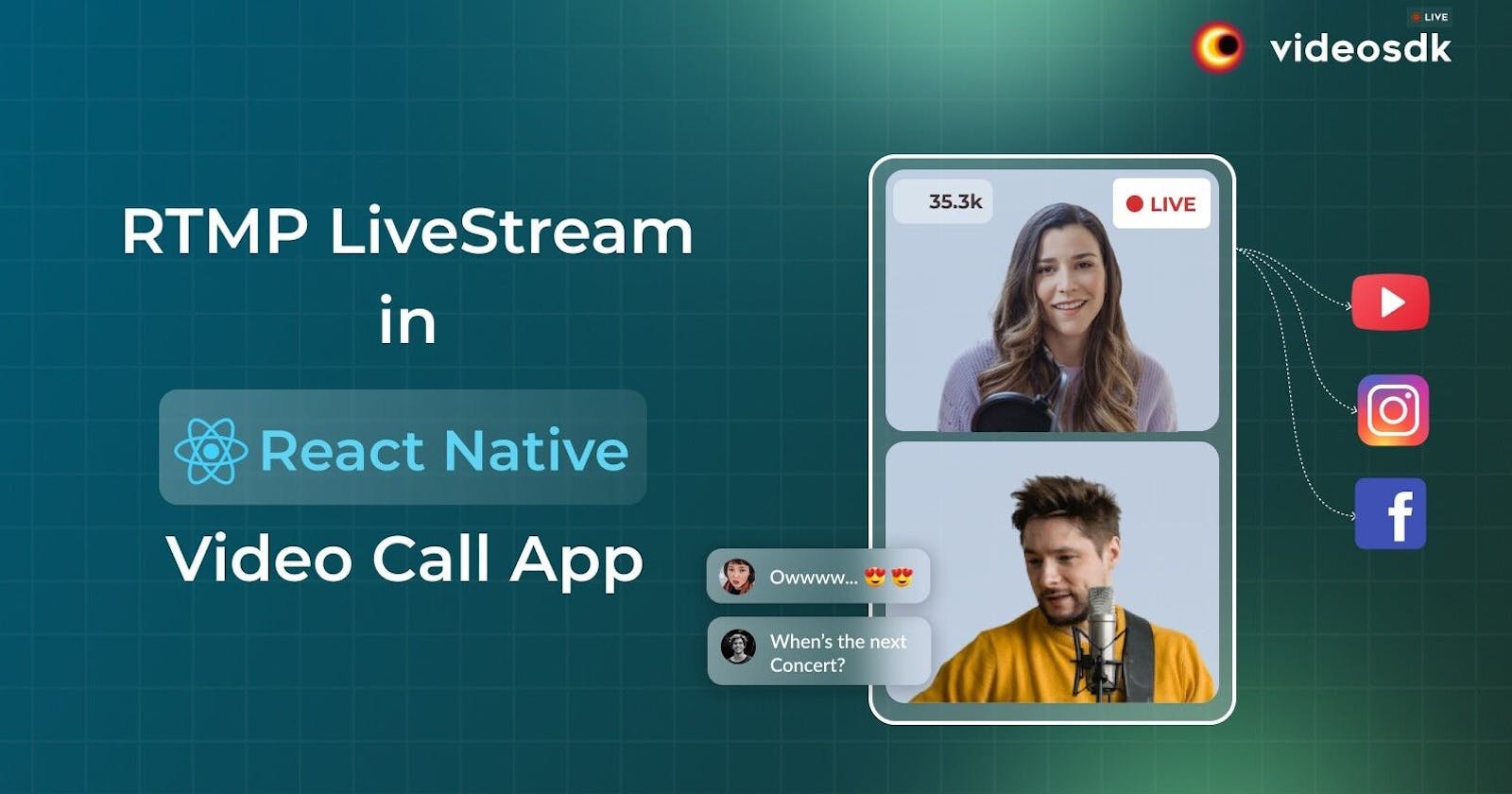 How to Integrate RTMP Live Stream in React Native Video Call App?