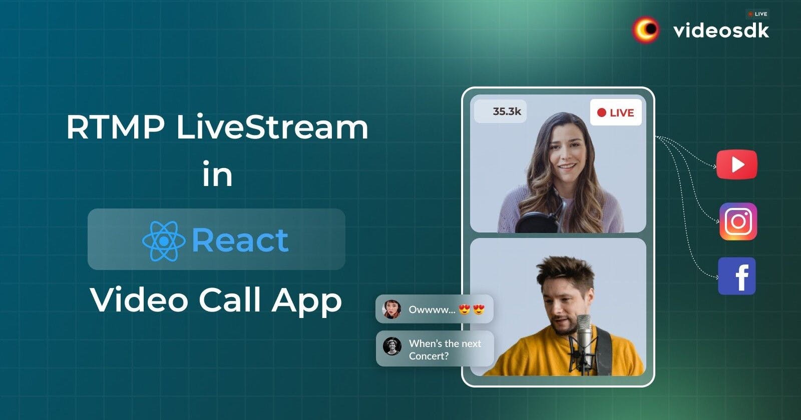 How to Integrate RTMP Live Stream in React JS Video Call App?