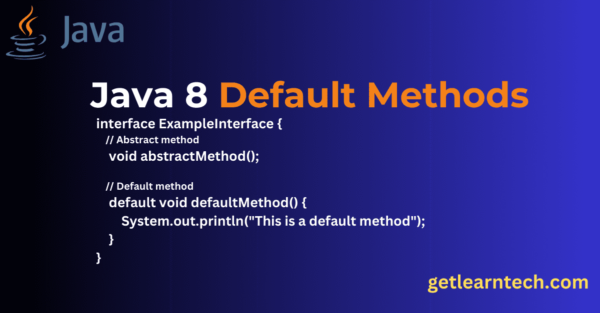 Default Methods In Java 8