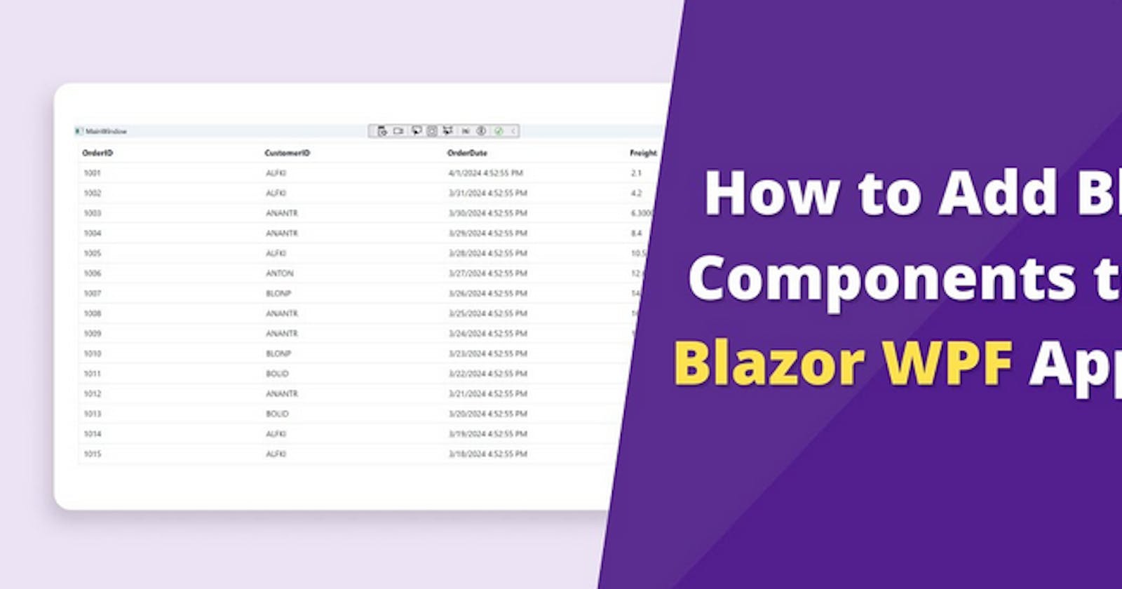 How to Add Blazor Components to a Blazor WPF App