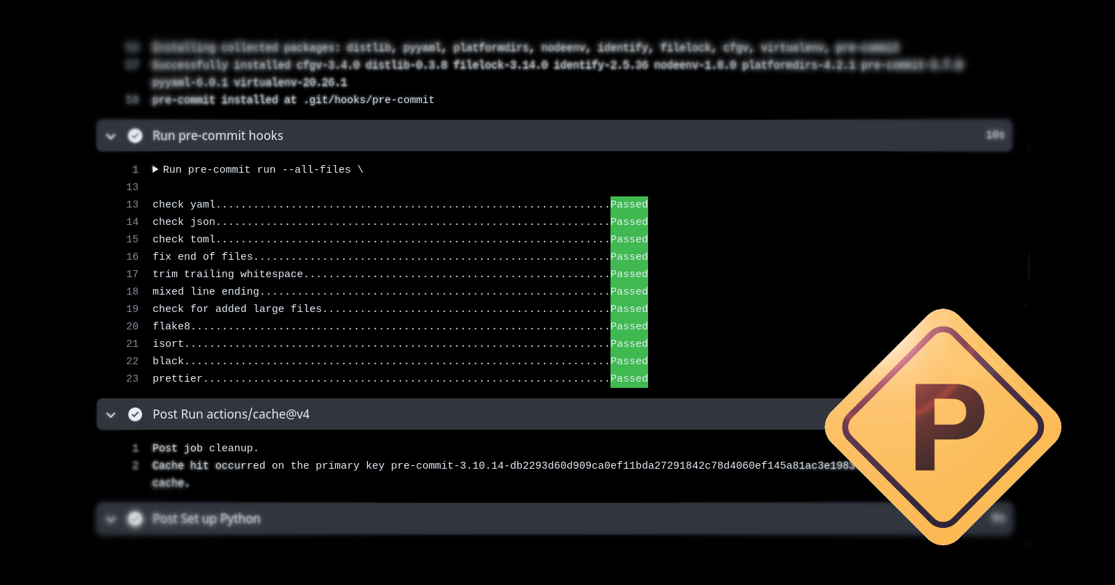 Running pre-commit in a reusable GitHub Actions workflow with caching