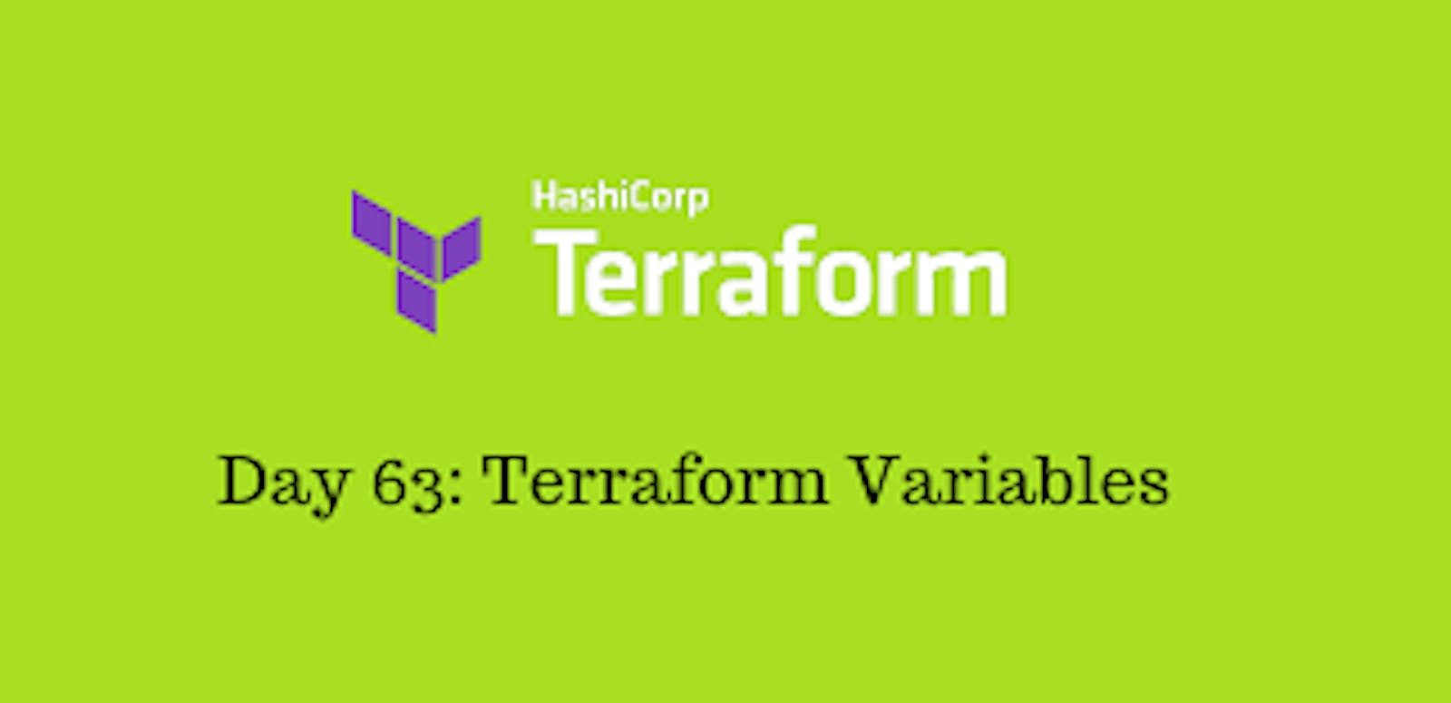 Day 63 - Terraform Variables