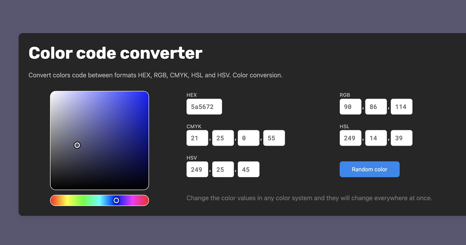Daily Hack #day33 - Color Code Converter