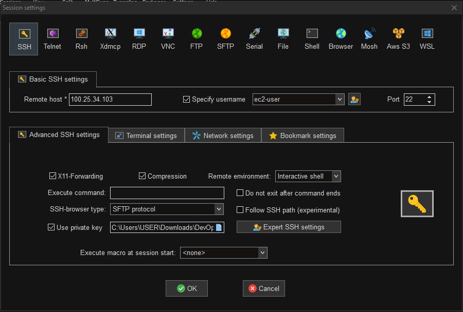 Mobaxterm terminal