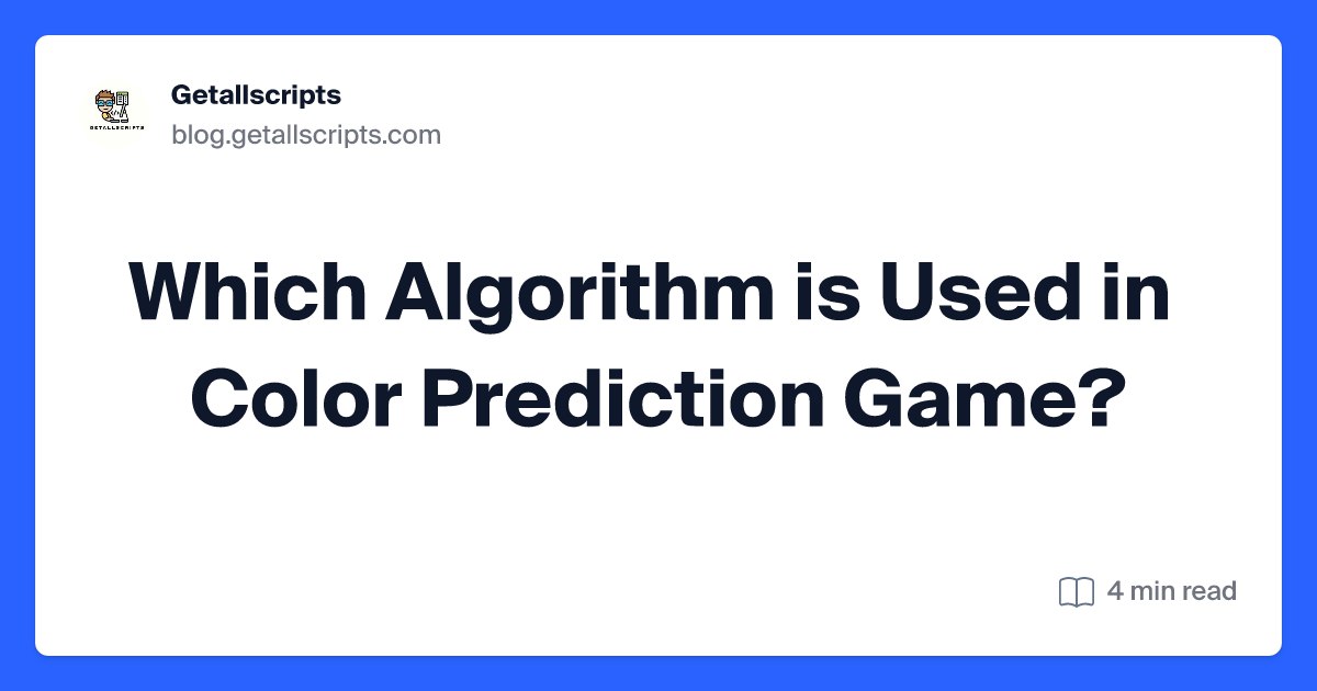 Which Algorithm is Used in Color Prediction Game?