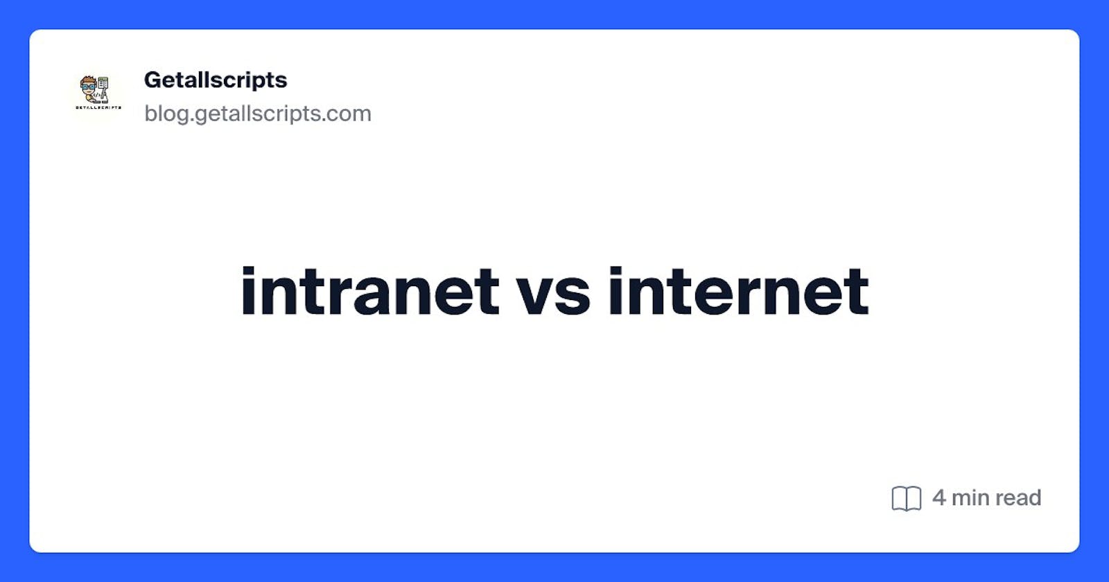 intranet vs internet