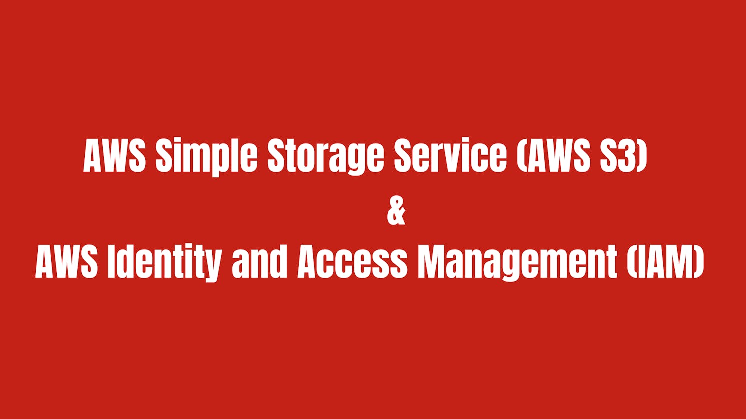 AWS Simple Storage Service (AWS S3)
                                         &
 AWS Identity and Access Management (IAM)