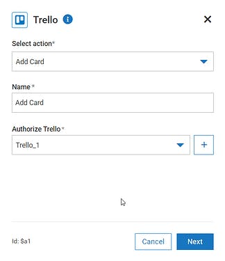 Trello action