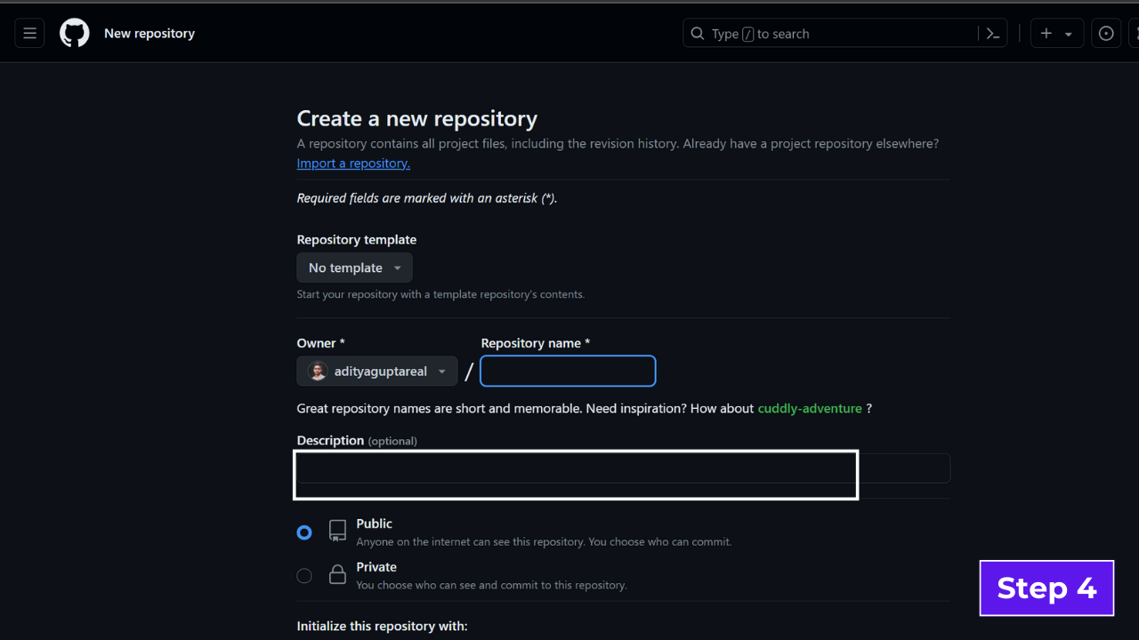 Git basic commands to push code