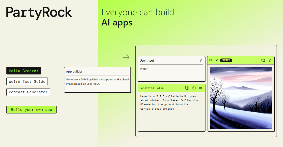 Building Generative AI Applications with PartyRock