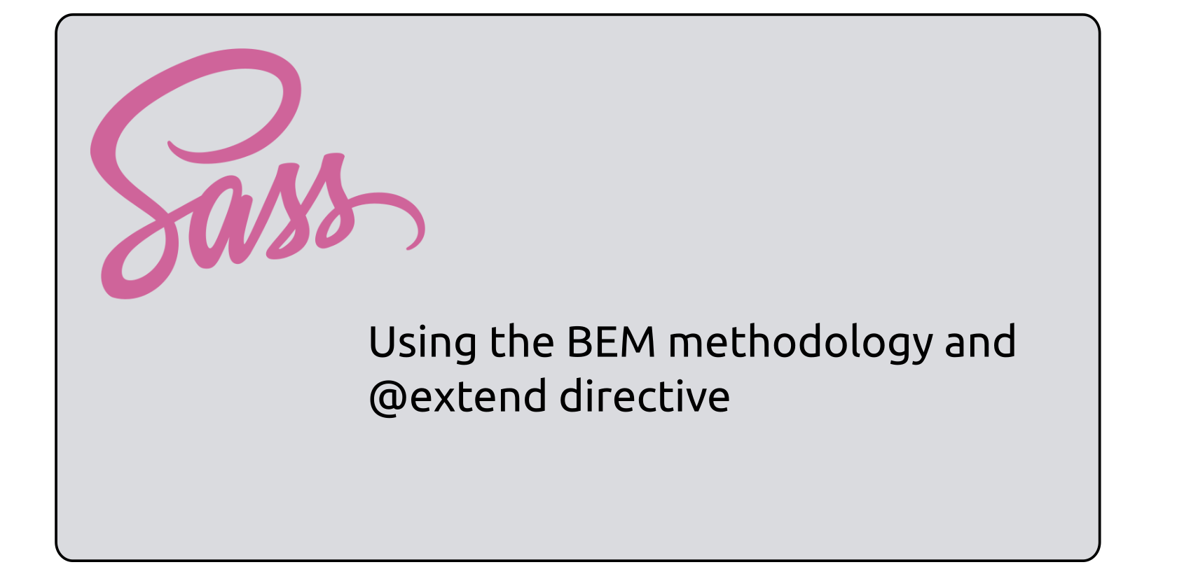 Sass, BEM and @extend