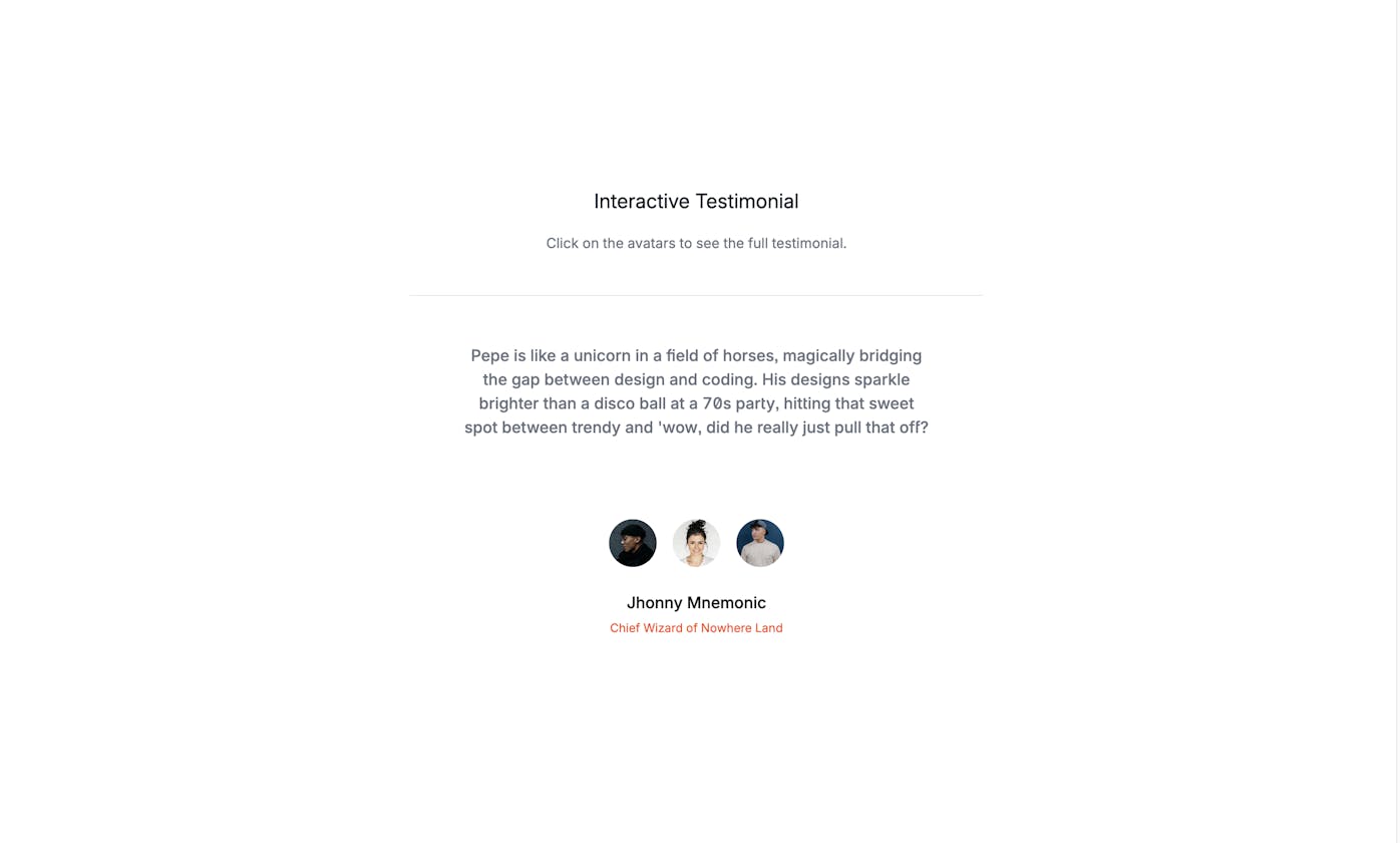 How to create an interactive testimonial with Astrojs, Tailwind CSS and JavaScript