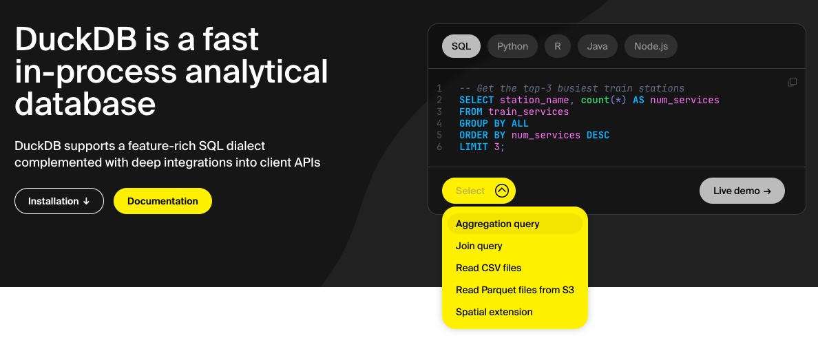 Daily Hack #day46 - DuckDB Minimalistic Analytics Database