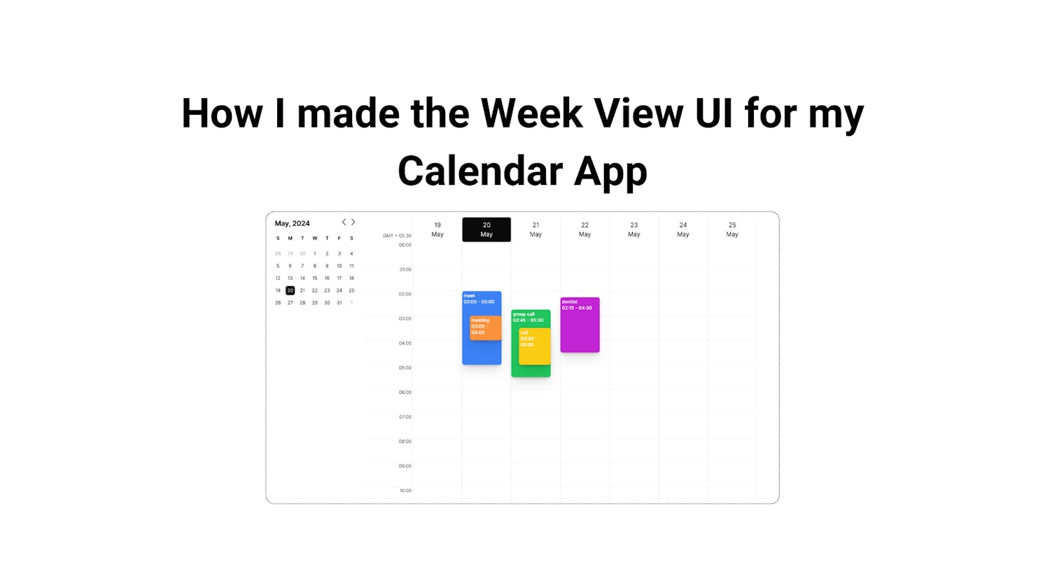 How to Build a Week View UI for Your Calendar App
