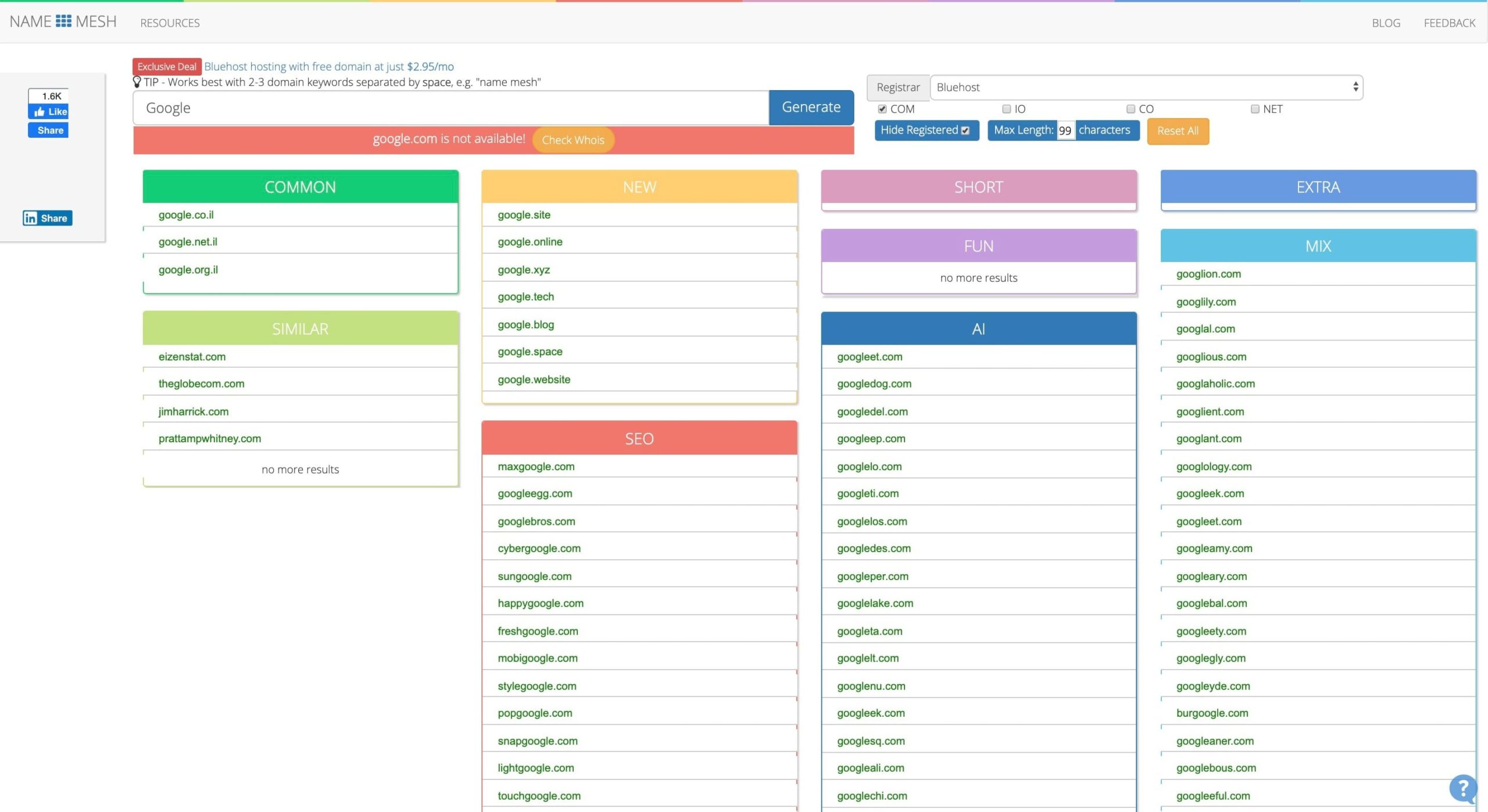 The best domain name generators on the web