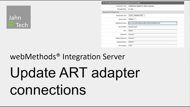 New tool: Automate update of ART adapter connections on Integration Server