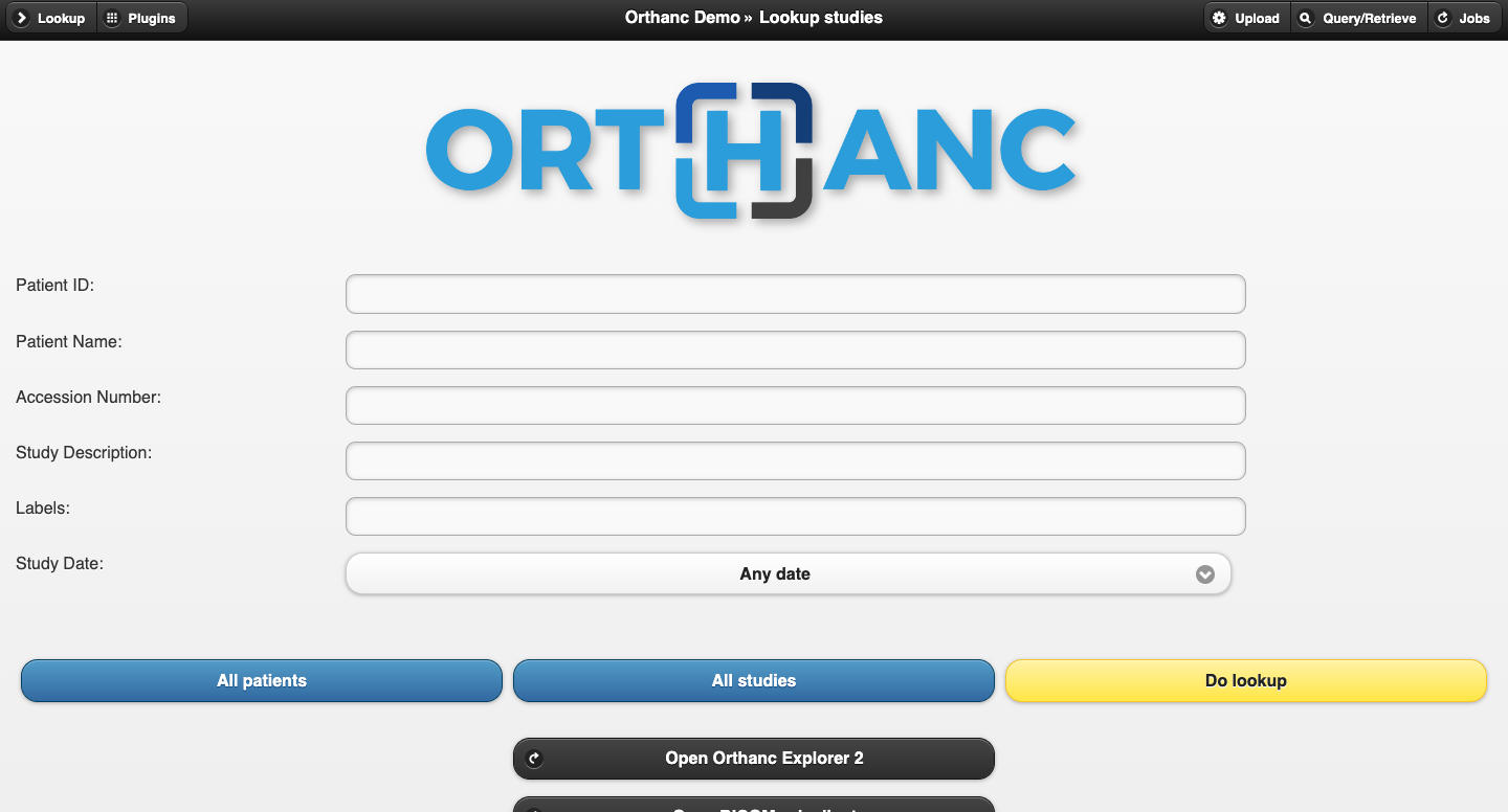 How to Set Up Web Interface for Orthanc PACS Server