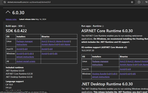 Dotnet SDK