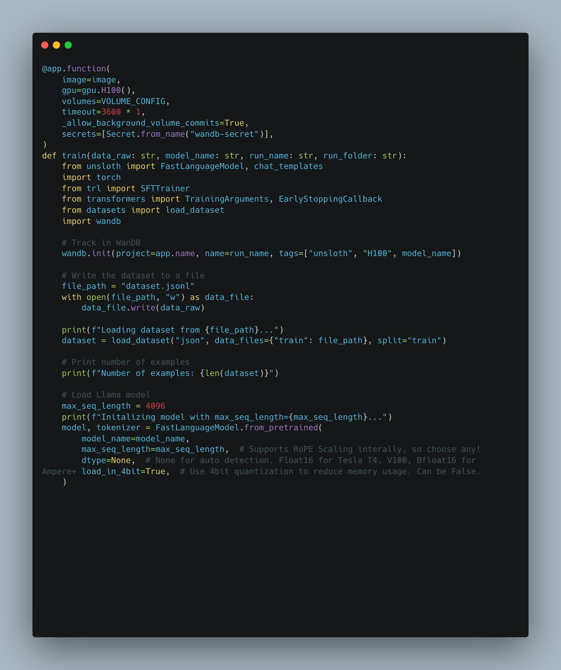 Fine tune Llama 70B using Unsloth, LoRA & Modal as easy as OpenAI ChatGPT