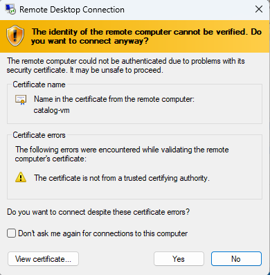 Remote Desktop Connection