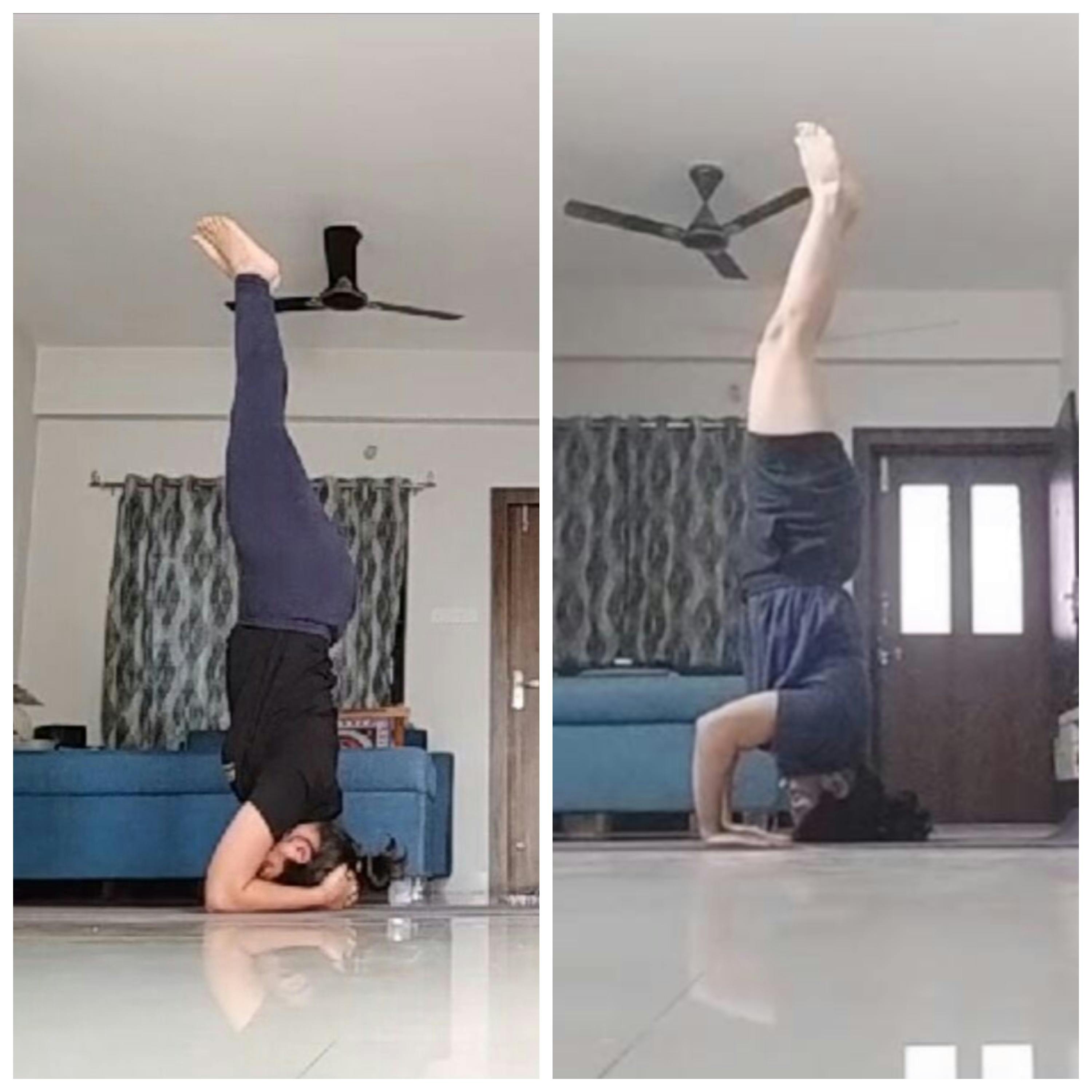 Srishasana, Mukta Hasta Srishasana