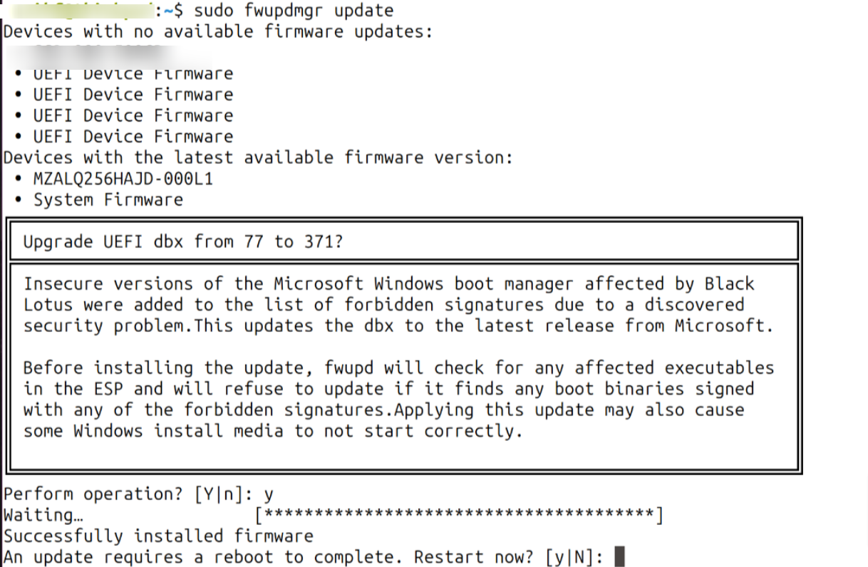 How to update Thinkpad BIOS(UEFI) from Ubuntu 24.04