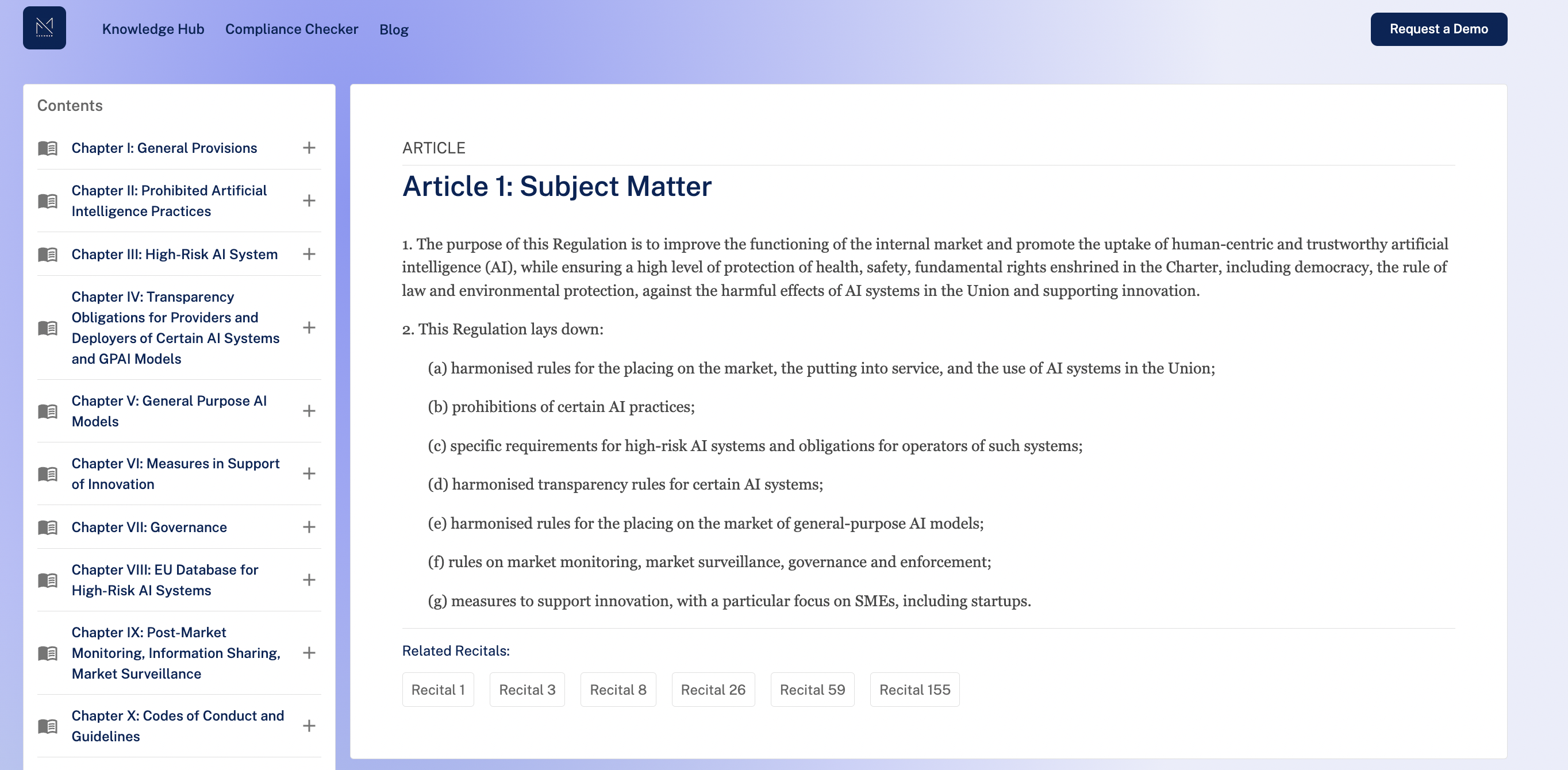 EU AI Act Articles