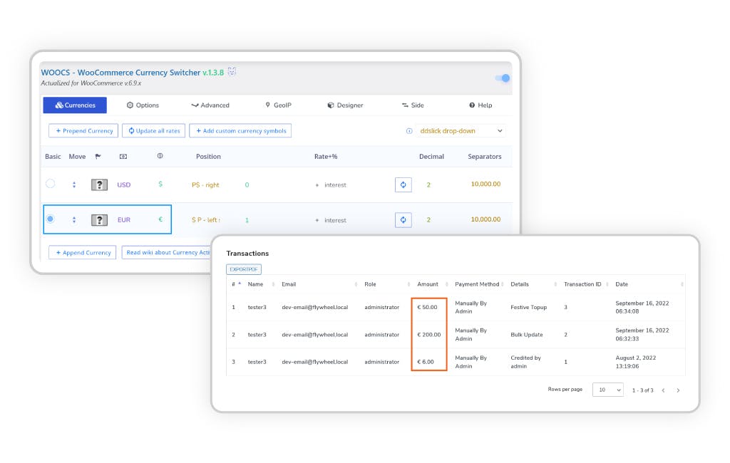 Wallet Currency Switcher