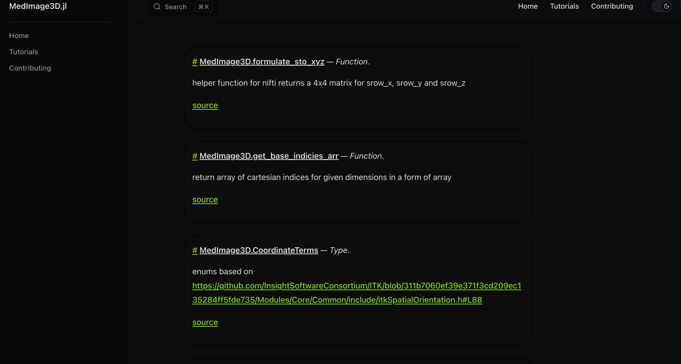 Adding Documentation support for MedImages.jl and MedEye3D.jl packages