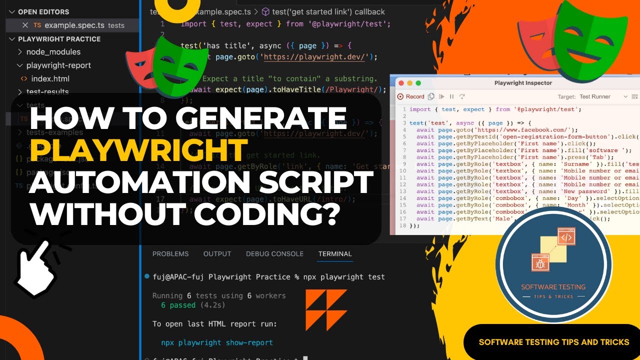 How to generate PLAYWRIGTH automation script WITHOUT CODING?