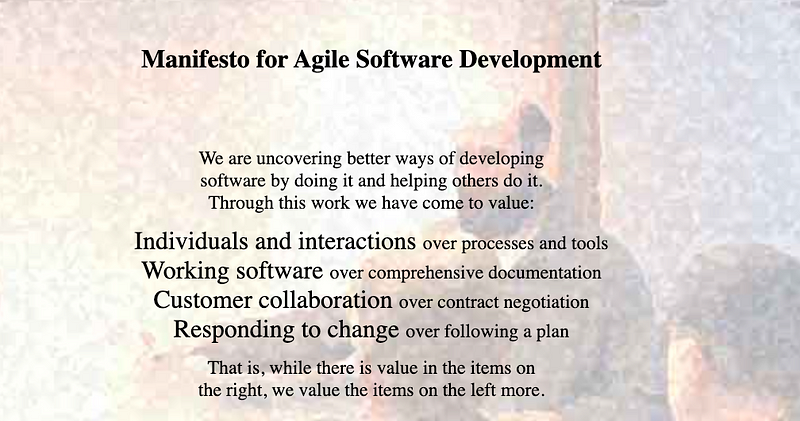 Manifesto for Agile Software Development 해석