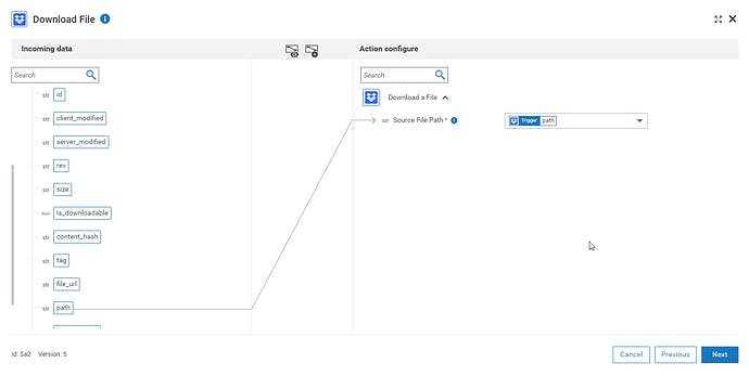 Dropbox connector configuration