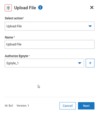 Egnyte action configuration